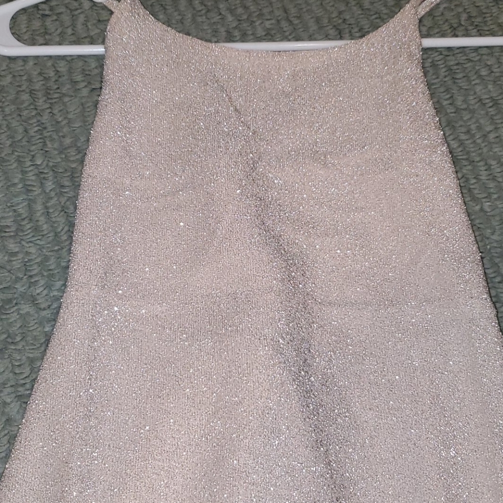 Sparkly nude mini dress - Picture 2 of 12